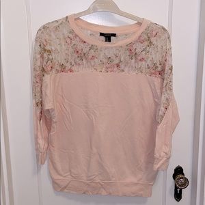 FOREVER 21 | Lace Pink Sweatshirt